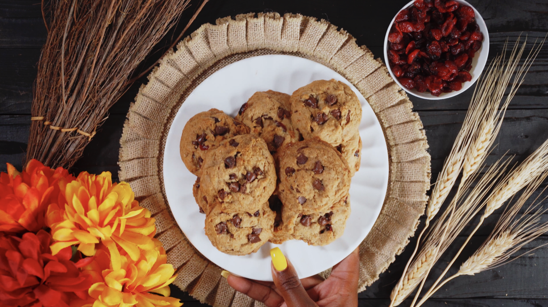 A plate of cookies